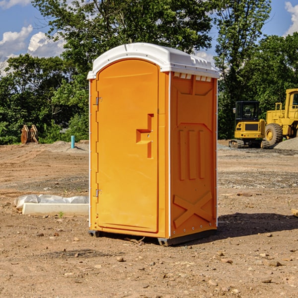 how often are the portable restrooms cleaned and serviced during a rental period in Owen County Kentucky